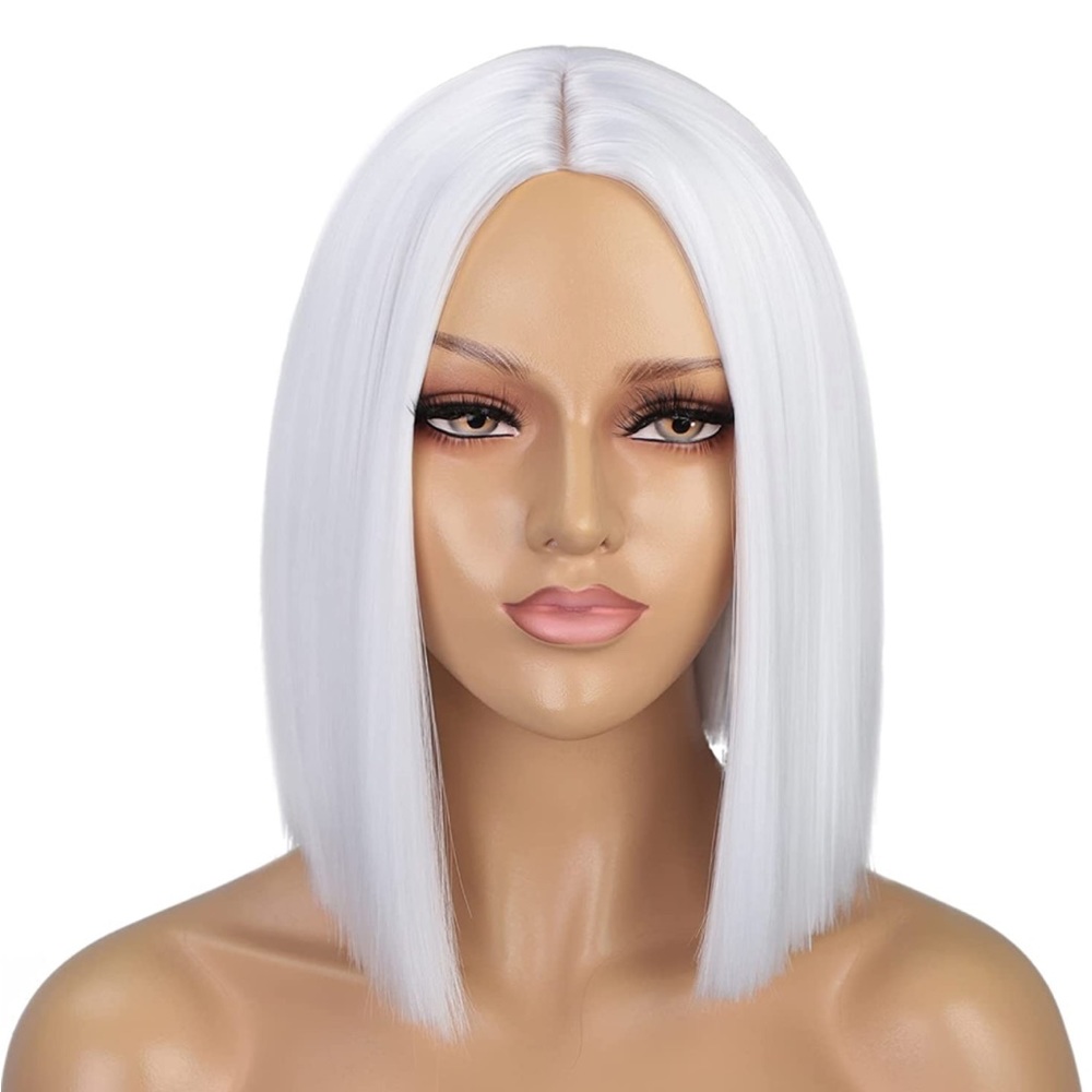 White Short Bob Synthetic Wig